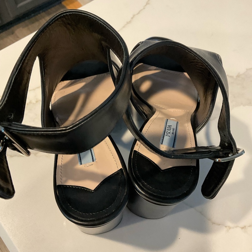 Prada Women's Black Platform Sandals
